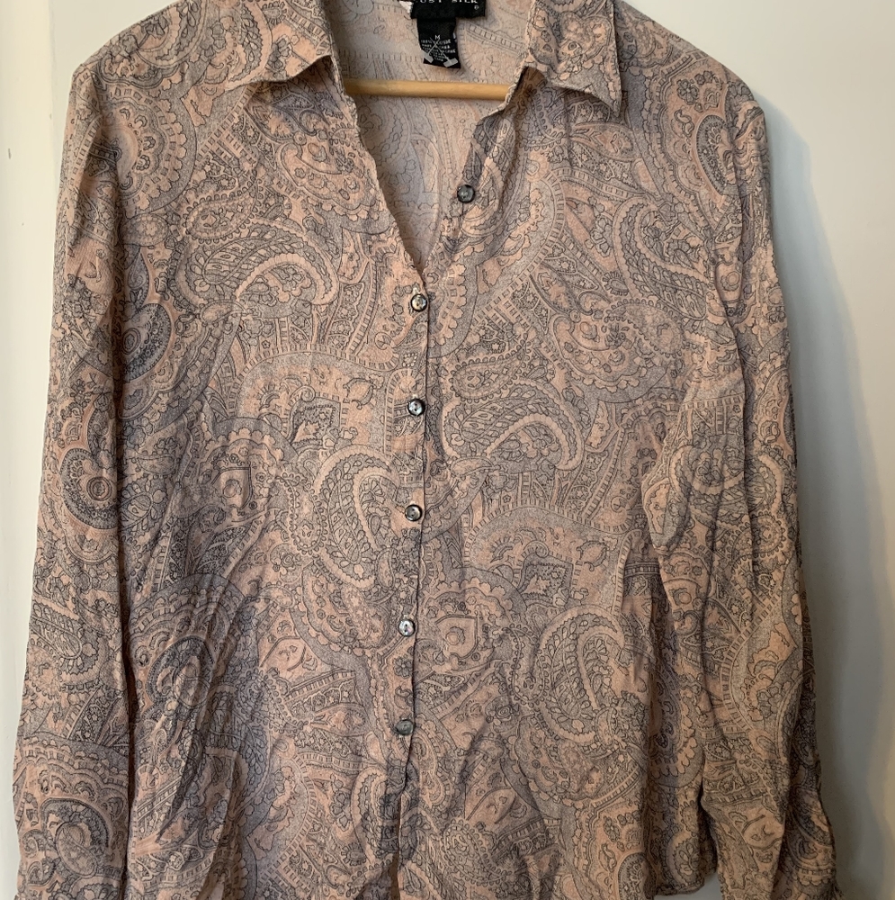 Beautiful August Silk Paisley pattern blouse